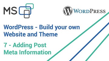 Wordpress Custom Theme and Website - #7 - Adding and styling Post Meta Information