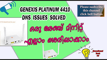 How can I set DNS in Genexis Platinum 4410👍👍👍