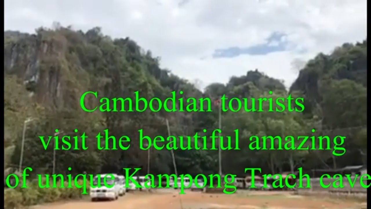 Cambodian tourists visit the beautiful ​amazing of unique​ mountain cave I Attractive Landscape.