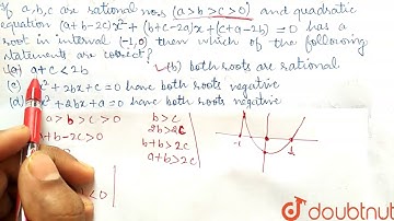 If a,b,c are rational numbers `(a gt b gt c gt 0)` and quadratic equation `(a+b-2c) x ^(2) +