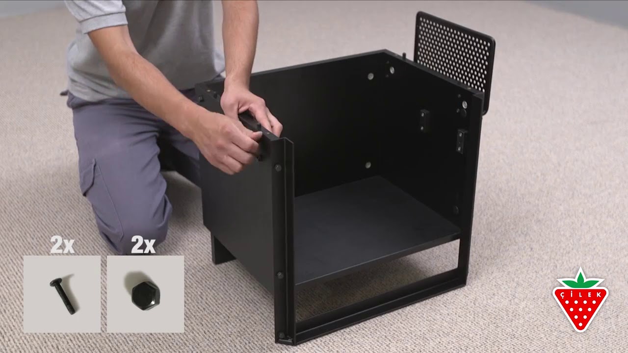 Сборка тумбочки Cilek Dark Metal 20.52.1601.00 - YouTube