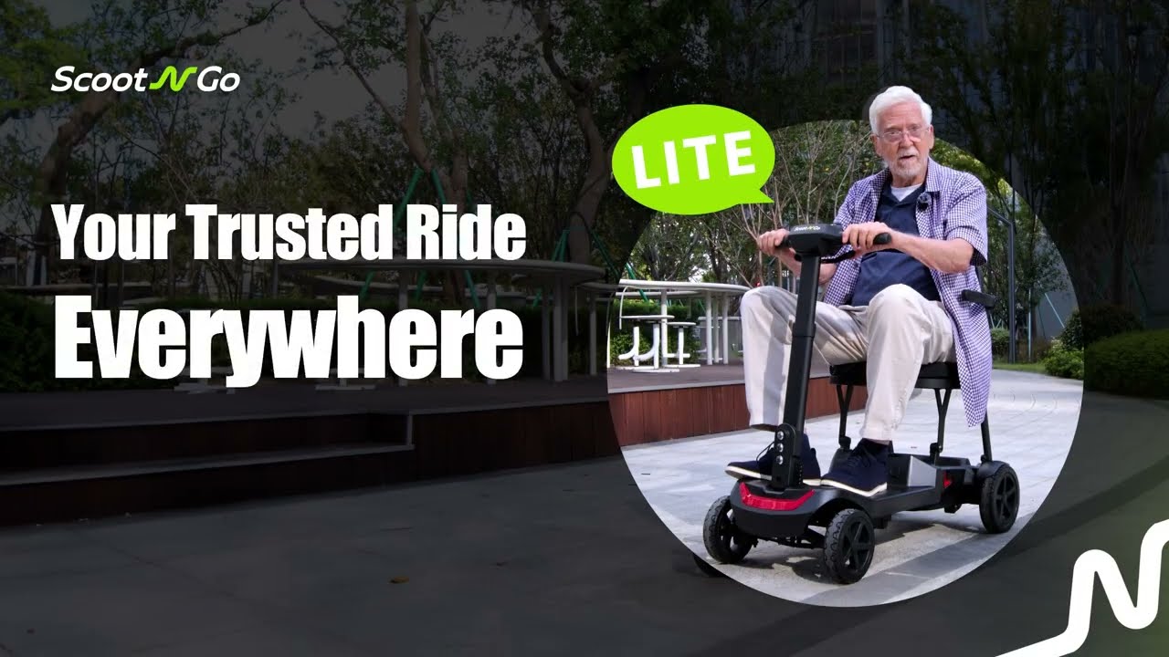 Play scootngo's video for the ScootNGo Lite Folding Mobility Scooter on YouTube.