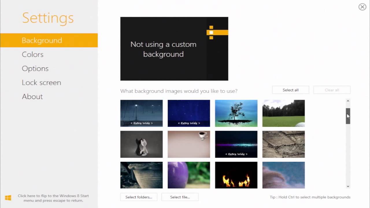 How To Change Start Screen Background In Windows 8 YouTube