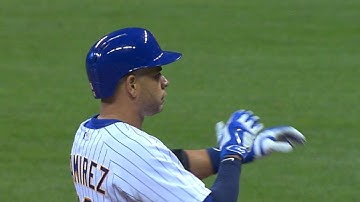 WSH@MIL: Ramirez hits three run-scoring doubles