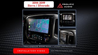 Prolific Audio's Sierra Silverado XAVAX8500  XAV9500ES install kit video