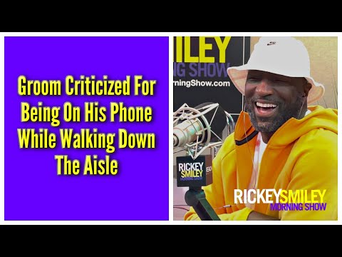 Groom Criticized For Being On His Phone While Walking Down The Aisle
