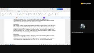 Financial Management -Nov. 2026 Diet - Cash and Funding Strategies