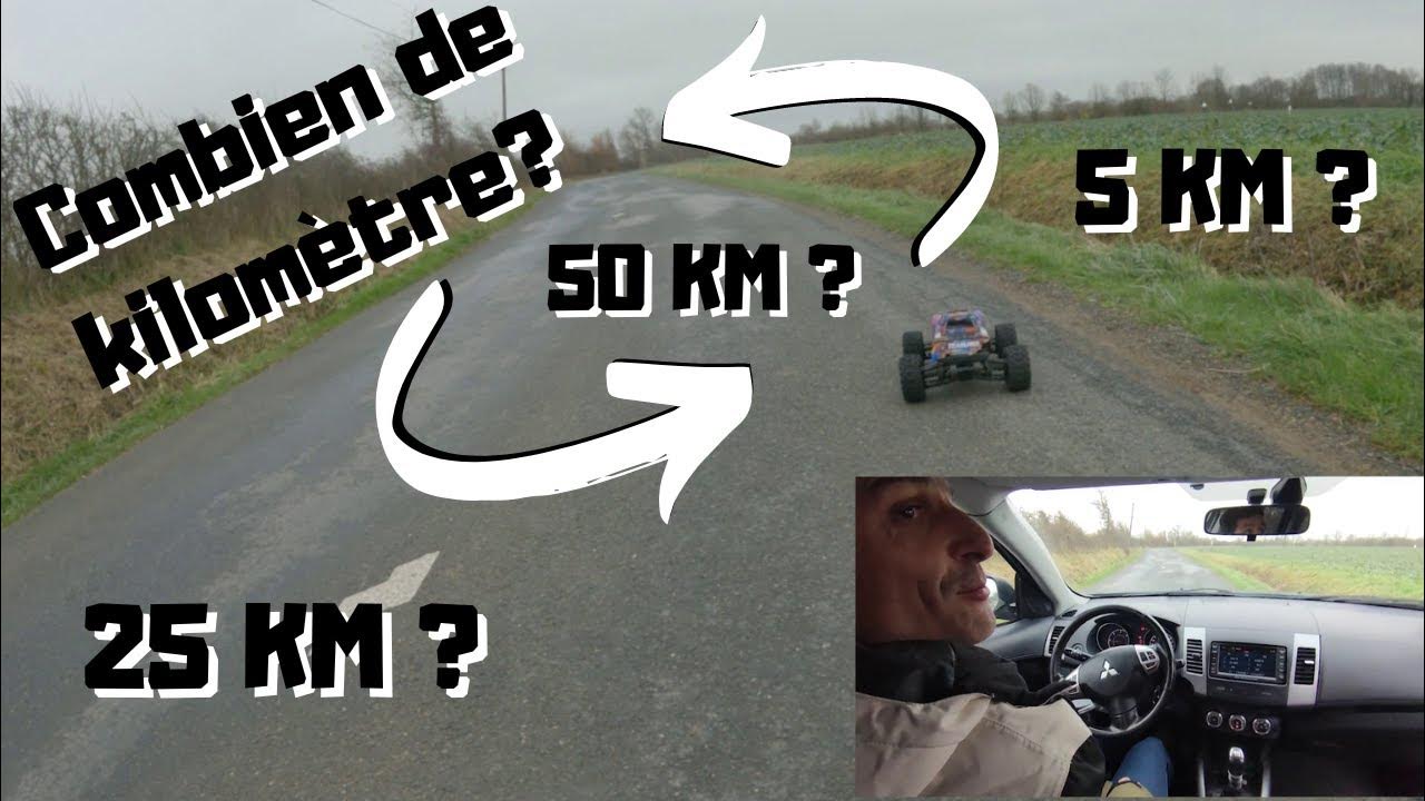 combien de kilomètre peut parcourir une voiture RC ?? funny rc traxxas maxx YouTube