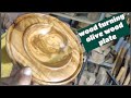 wood turning olive wood plate