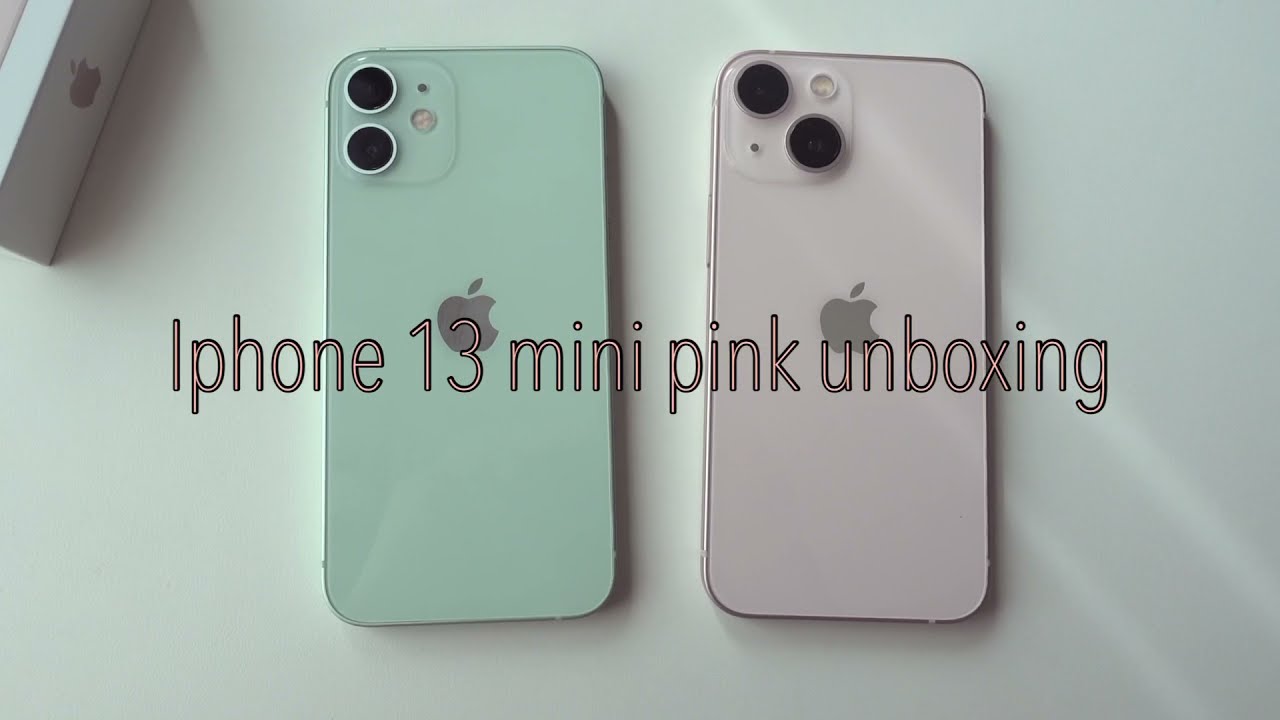 아이폰 13 mini 핑크 언박싱 Iphone 13 mini pink unboxing (+ 12 미니