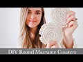 DIY Round Macrame Coasters- Macrame For Beginners