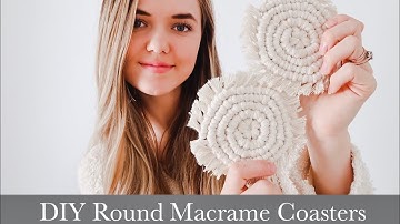 DIY Round Macrame Coasters- Macrame For Beginners