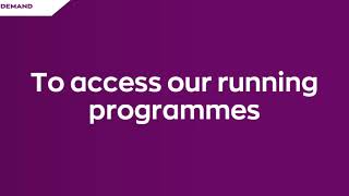 How to access our running programmes