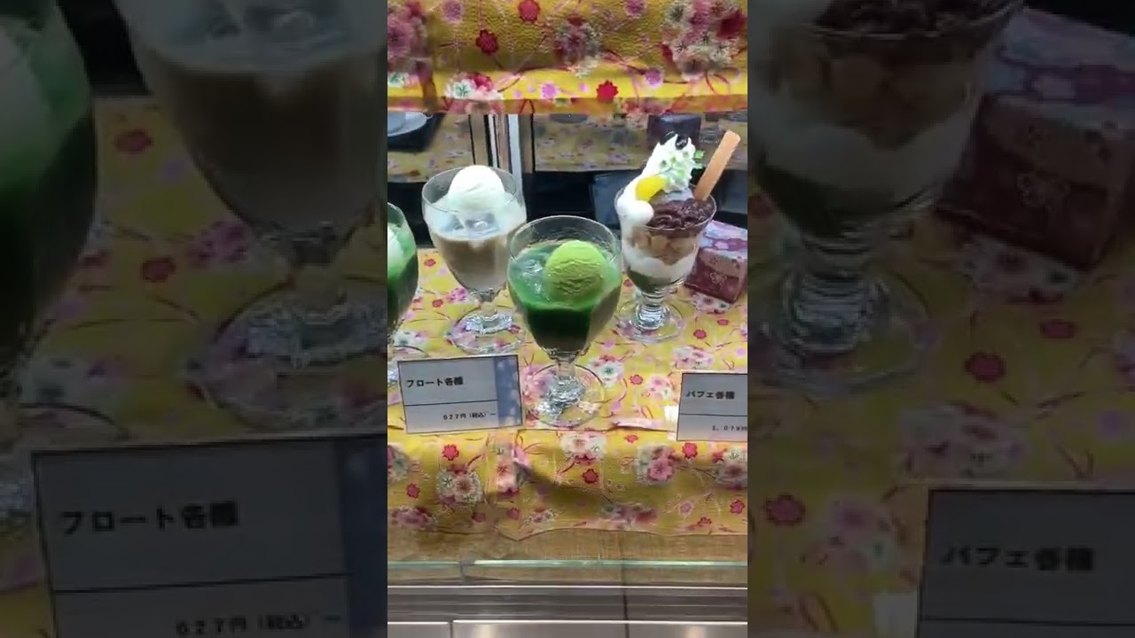 Delicious Japanese desserts at the Kyoto station cafe