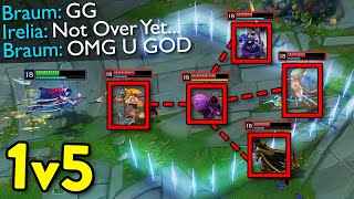 When Lol Players Go Beast Mode... Best 1V5 Outplays League Of Legends