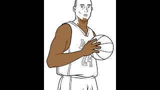 KOBE BRYANT COLORING PAGES - HOW TO DRAW