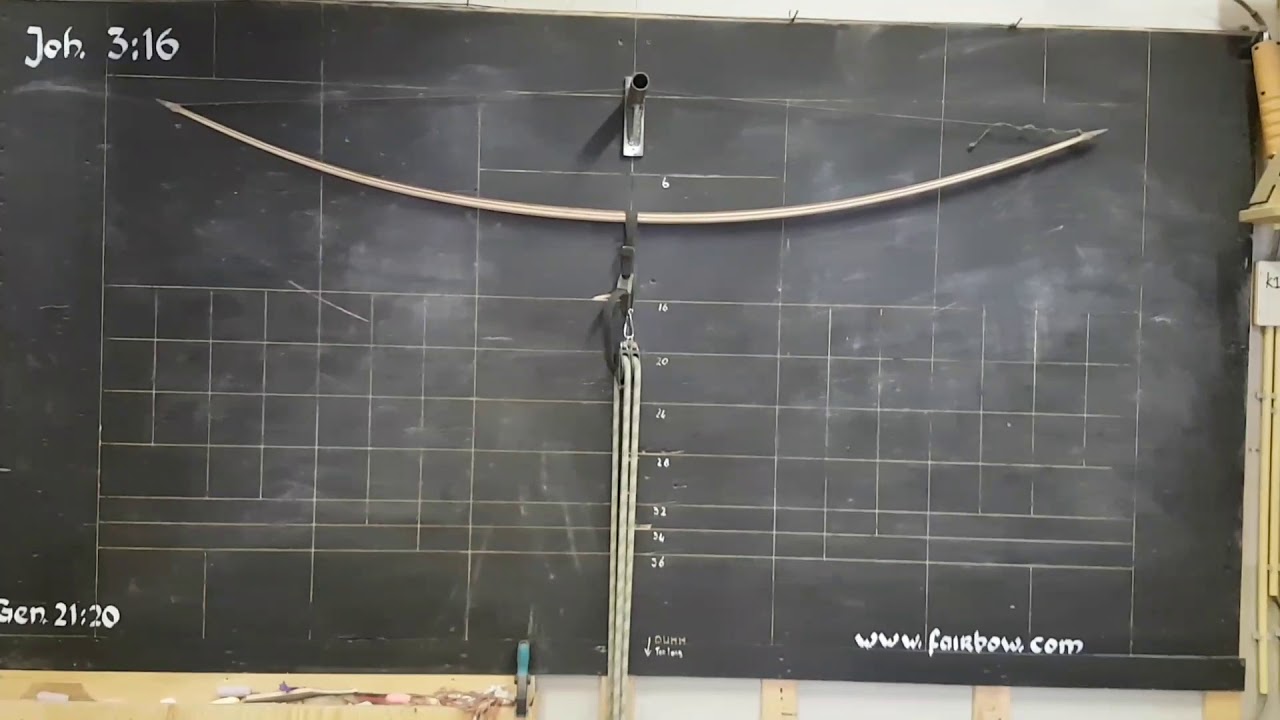 Destructive testing of an english longbow. 4 laminations YouTube