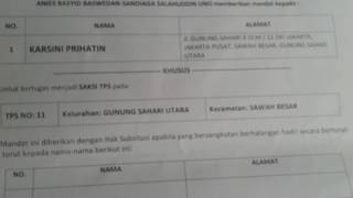gn sahari utara Surat mandat paslon 3