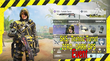 SKS - Technic Turret / ZERO - DARK OPS available in Cyber Attack Event from 9/3 UTC COD MOBILE 2021