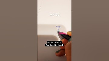 74/100 Cute bird in 10 seconds✍🏻#onelineartchallenge #10secondsstatus #easydrawingforkids #shorts