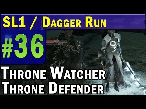 DARK SOULS 2 - SL1 DAGGER RUN Part 36 BOSS STRATEGY Throne Watcher & Defender HD