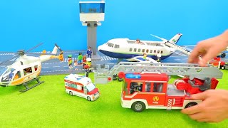 Flughafen | Feuerwehrautos Feuerwehrmann Sam,Löscheinsatzfahrzeug, Wasser marsch um Feuer zu löschen