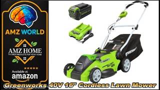 Review New Greenworks 40V 16" Cordless Lawn Mower - AMZ World
