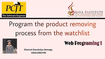 Program the product removing process from the watchlist | WP 01 | 26