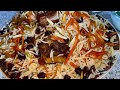 قابلی پلو وطنی با گوشت گوسفند خوشمزه /Qabeli Palao Afghani with lamb Recipe