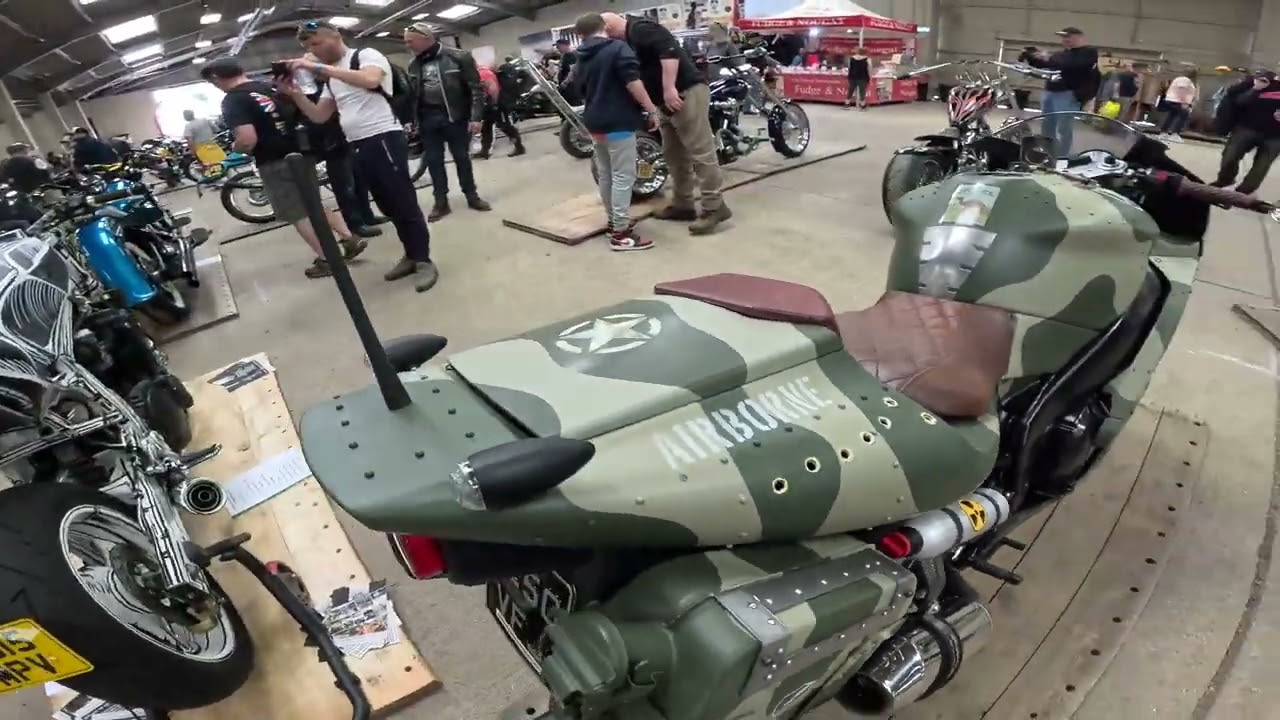 Moto Mice visiting KickBack Custom Show at Malvern Tree Counties Showground  / Motorbikes /