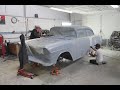Part 31 of metalworks 1955 chevy protouring build body work from bare metal to ready for primer