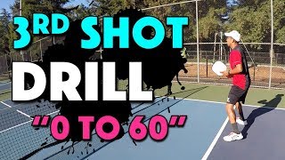 Pickleball 3rd Shot Drill | "0 to 60" Drill