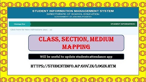 HOW TO MAP  STUDENTS CLASS,SECTION,MEDIUM IN  STUDENTS ATTENDANCE APP