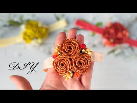 Розочки из глиттерного