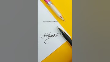 Ayesha Signature Design | How To Sign The Letter A #shorts