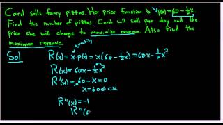 Optimization Maximum Revenue Word Problem