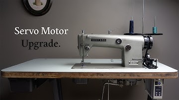 easy upgrade for old industrial sewing machine (clutch to servo motor install)