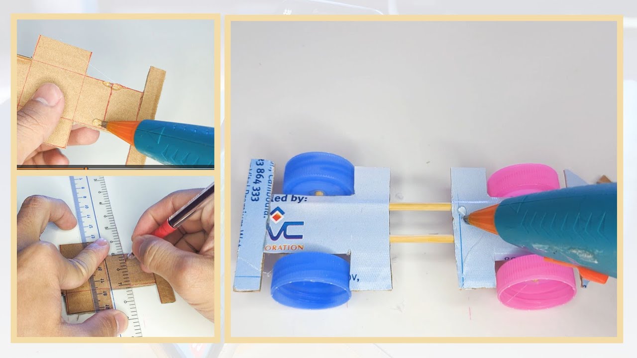 DIY Recycled Toy Car | Easy Cardboard & Bottle Cap Project 🚗♻️