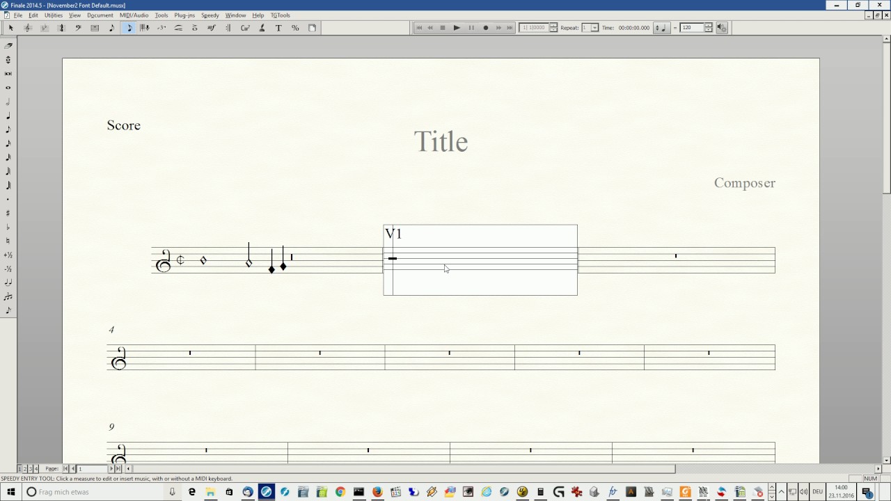 Mensural Notation with November2 font in Finale YouTube