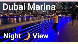 Dubai Marina Night View / Dubai attractions / Dubai videos /Dubai Eye / Dubai marina walk