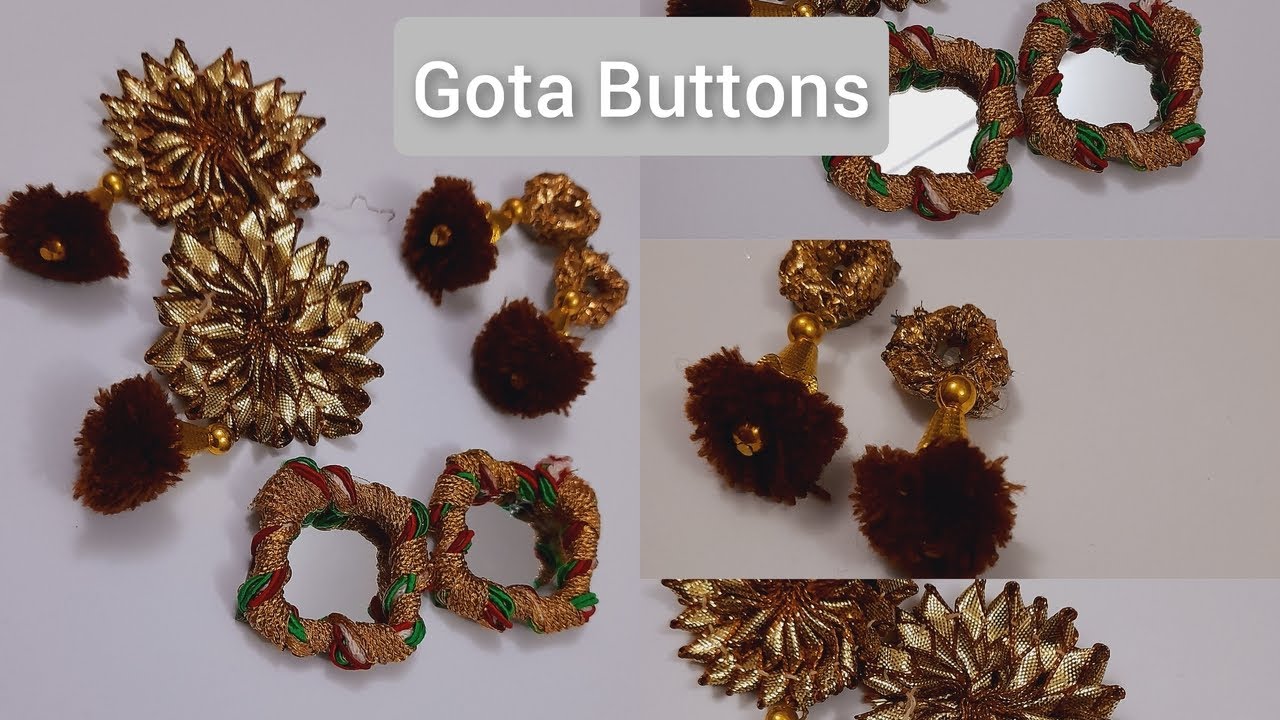 How To Make Gota Buttons At Home YouTube