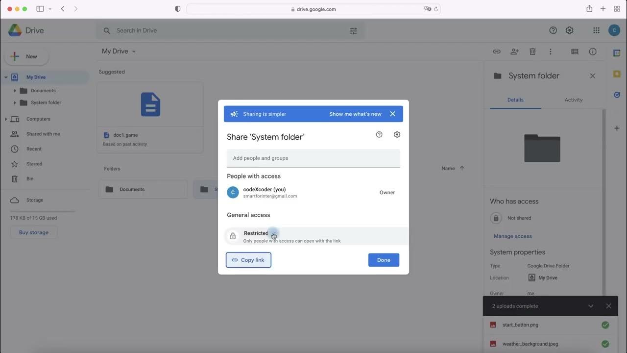 how-to-create-a-shared-google-drive-folder-youtube