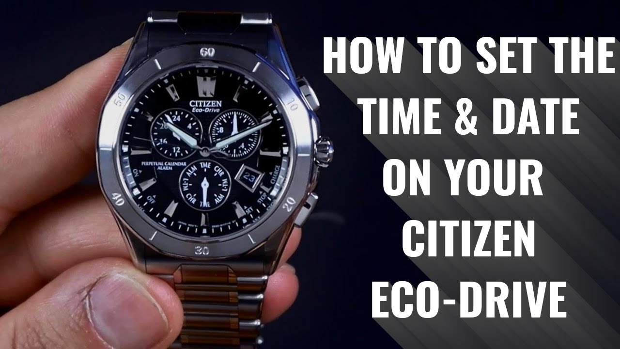 Arriba 31+ imagen citizen eco drive set time