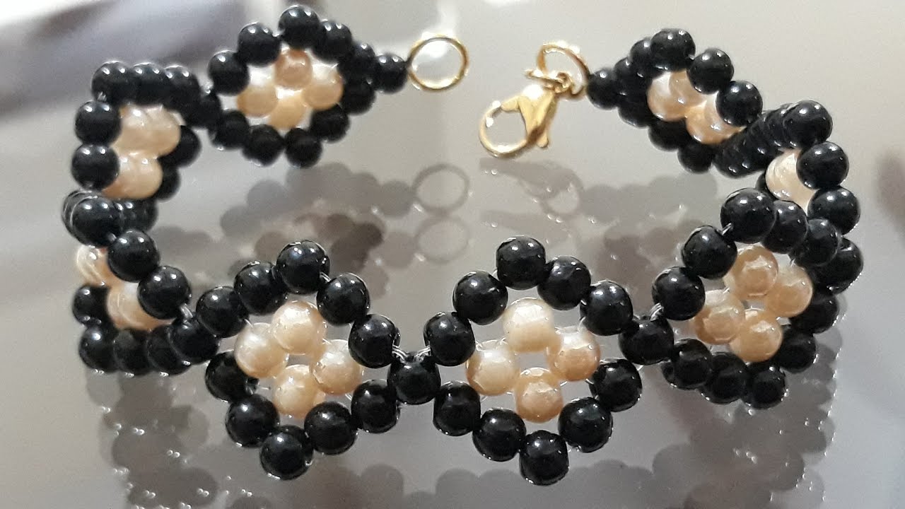 Bonita Pulsera de Rombos...Clase 