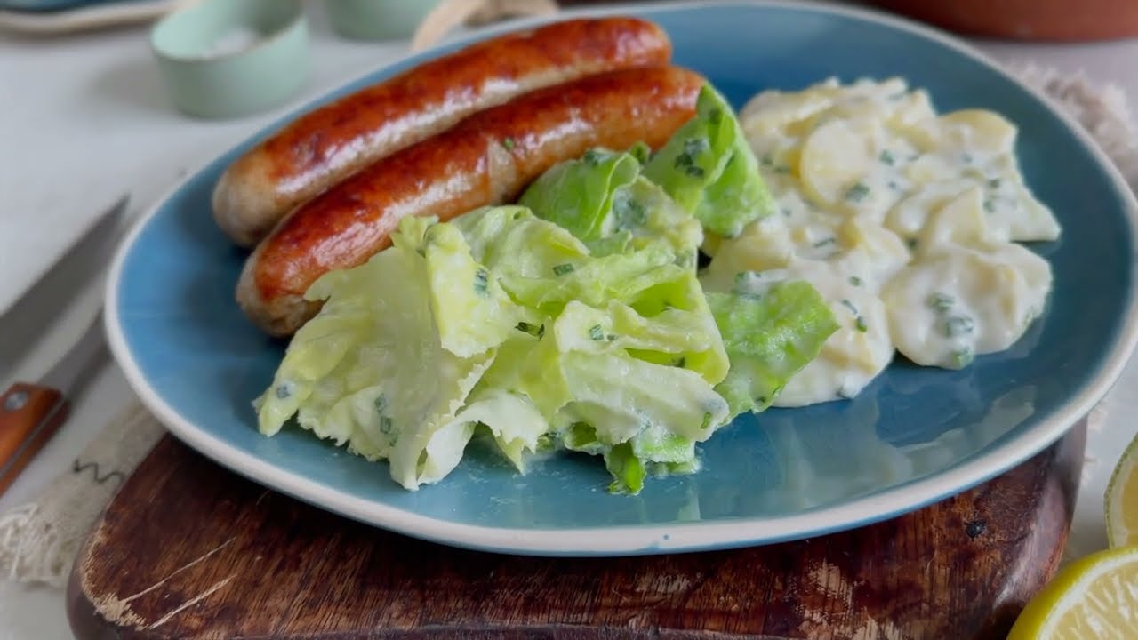 Kopfsalat mit Omas einfachem Sahne-Zitronen-Dressing - YouTube