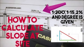 How to calculate slope/ gradient at construction work||architectural drawings