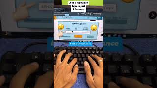 World Record for fastest typing Speed A to Z Alphabets in 2 seconds #computer #computerknowledge