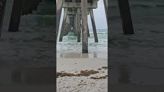 The way the water splashes up on the pillars 🤌🥰 #emeraldcoast #gulf #ocean #saltlife #salttherapy