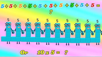 ADD TEN SAME NUMBERBLOCKS  | REPEATED ADDITION AND MULTIPLICATION | LEARN TO COUNT | hello george