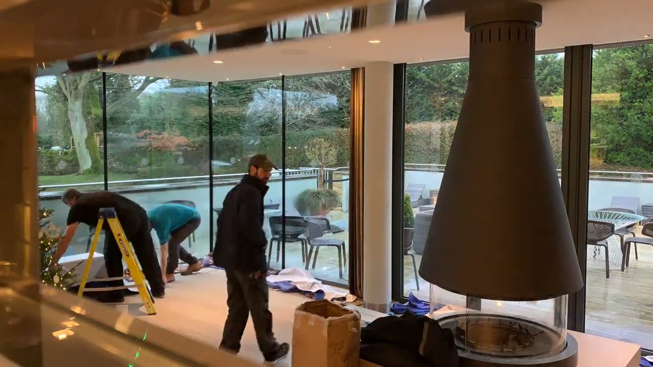 Alpine Ski Party Theme - Transforming into a ski lodge